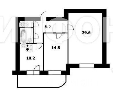 Продажа 2-комнатной квартиры 56,3 м², 3/19 этаж