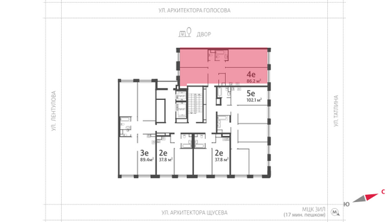 Продажа 3-комнатной квартиры 86,1 м², 5/16 этаж