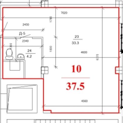 Продажа 1-комнатной квартиры 37,5 м², 5/5 этаж
