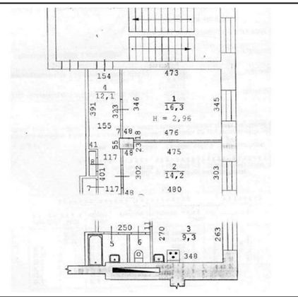 Продажа 2-комнатной квартиры 57 м², 2/4 этаж