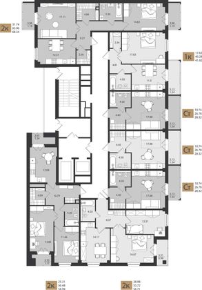 Продажа 2-комнатной квартиры 56,7 м², 2/16 этаж