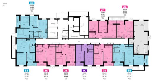 Продажа 2-комнатной квартиры 40,4 м², 1/17 этаж