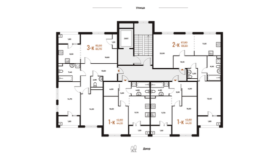 Продажа 3-комнатной квартиры 85,7 м², 2 этаж