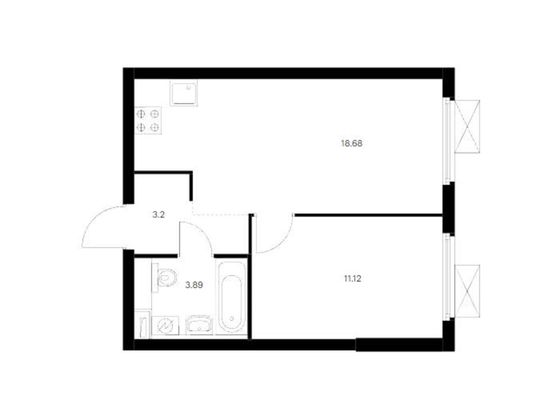 Продажа 1-комнатной квартиры 36,9 м², 6/33 этаж