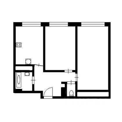 56,2 м², 2-комн. квартира, 26/48 этаж