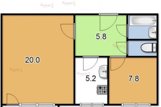 Аренда 2-комнатной квартиры 43 м², 1/5 этаж