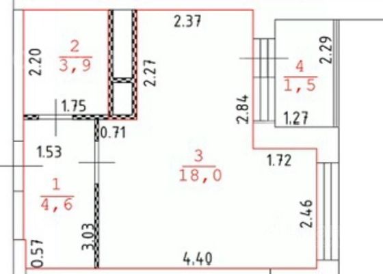 Продажа 1-комнатной квартиры 27,4 м², 16/25 этаж