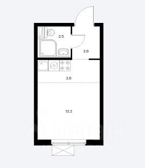 Продажа квартиры-студии 20 м², 12/33 этаж