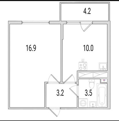 Продажа 1-комнатной квартиры 32,4 м², 2/18 этаж