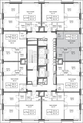 Продажа 1-комнатной квартиры 37,5 м², 9/30 этаж