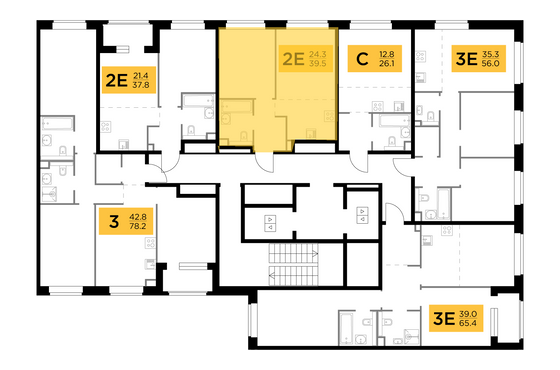 Продажа 2-комнатной квартиры 39,5 м², 13/23 этаж