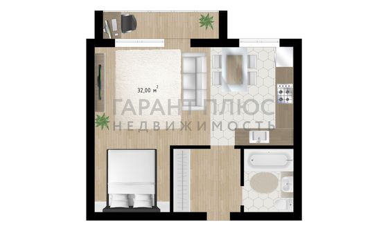 Продажа 1-комнатной квартиры 44 м², 2/17 этаж