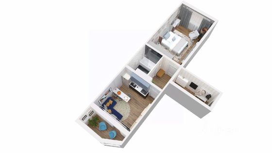 Продажа 1-комнатной квартиры 42,7 м², 16/16 этаж