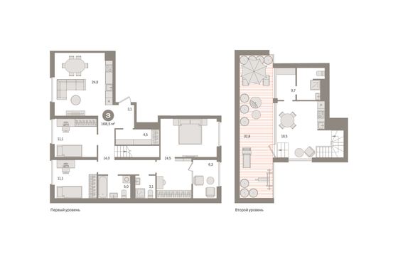 Продажа 3-комнатной квартиры 169,5 м², 9/9 этаж