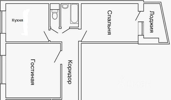 Продажа 2-комнатной квартиры 46,8 м², 1/9 этаж