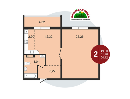 Продажа 1-комнатной квартиры 35,8 м², 2/11 этаж