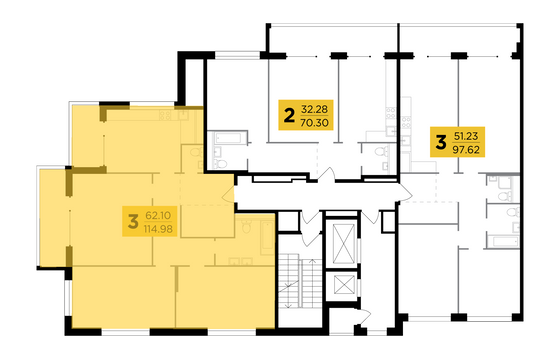 Продажа 3-комнатной квартиры 115 м², 13/16 этаж