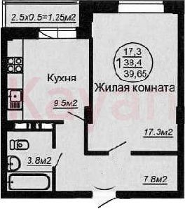 Продажа 1-комнатной квартиры 41 м², 6/6 этаж