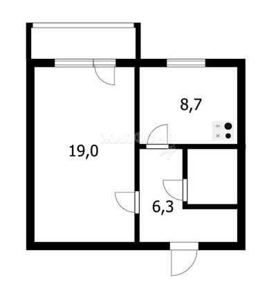 Продажа 1-комнатной квартиры 37,4 м², 6/12 этаж