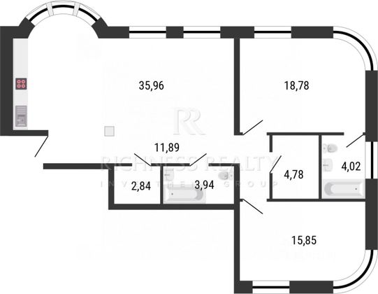 Продажа 3-комнатной квартиры 99,8 м², 2/5 этаж