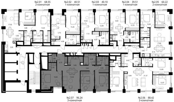 Продажа 3-комнатной квартиры 96,2 м², 2/27 этаж