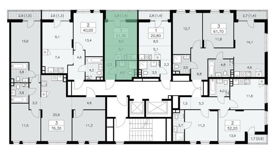 Продажа 1-комнатной квартиры 21 м², 8/15 этаж