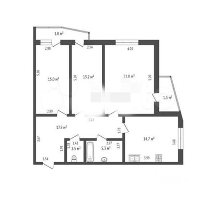 Продажа 3-комнатной квартиры 94 м², 9/14 этаж