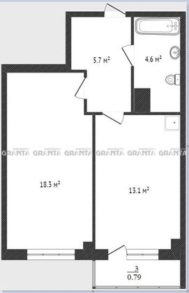 Продажа 1-комнатной квартиры 42 м², 14/25 этаж