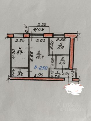 Продажа 2-комнатной квартиры 45,1 м², 2/5 этаж