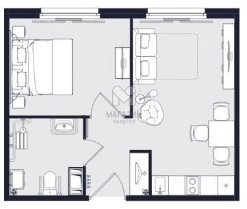 Продажа 1-комнатной квартиры 37,8 м², 9/29 этаж