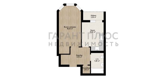 Продажа 1-комнатной квартиры 47,1 м², 15/20 этаж