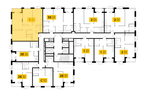 Продажа 3-комнатной квартиры 88,6 м², 4/27 этаж