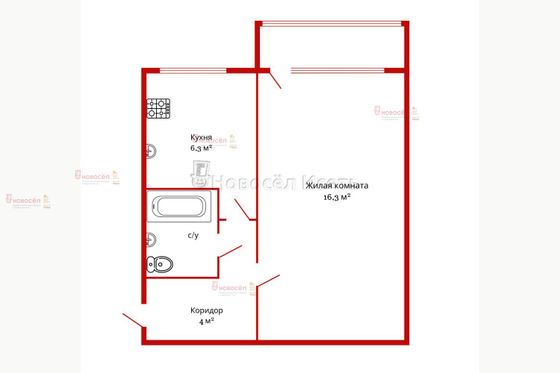 Продажа 1-комнатной квартиры 30 м², 2/5 этаж