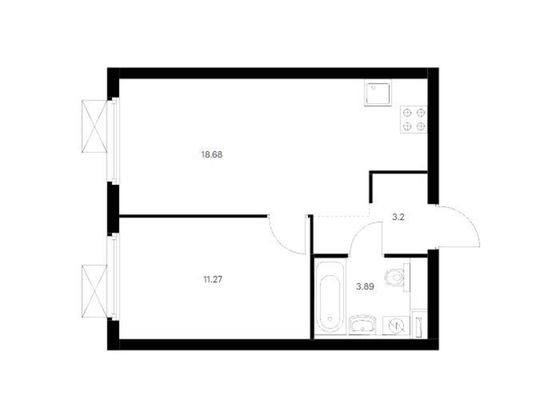 Продажа 1-комнатной квартиры 37 м², 12/33 этаж