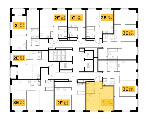 Продажа 1-комнатной квартиры 34,9 м², 16/23 этаж