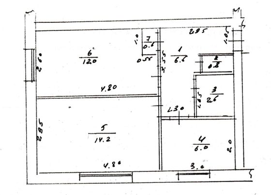 Продажа 2-комнатной квартиры 42,8 м², 2/2 этаж