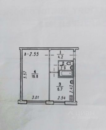 Продажа 1-комнатной квартиры 30 м², 1/5 этаж