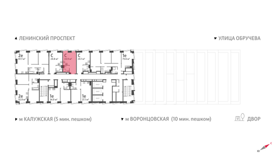 Продажа квартиры-студии 24,9 м², 40/58 этаж