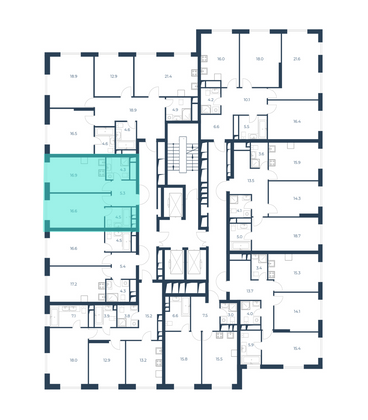 Продажа 1-комнатной квартиры 47,6 м², 13/21 этаж