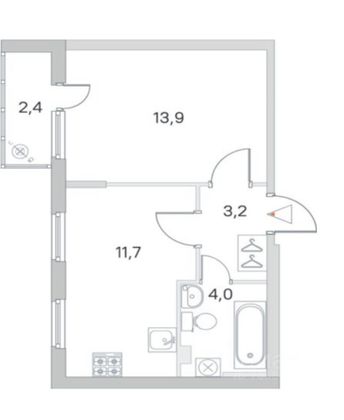 Продажа 1-комнатной квартиры 32,3 м², 1/5 этаж