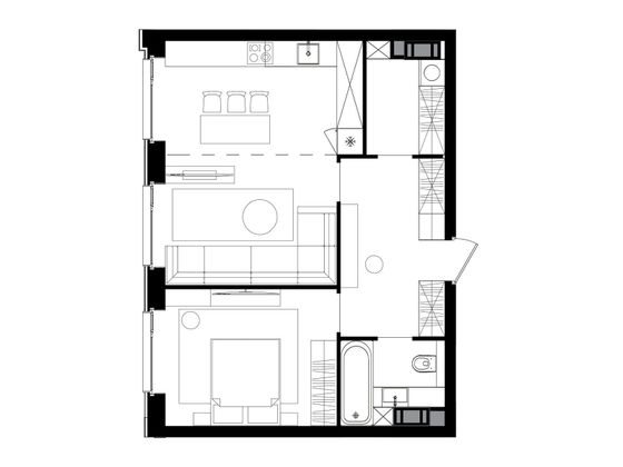 Продажа 2-комнатной квартиры 54,3 м², 31/47 этаж
