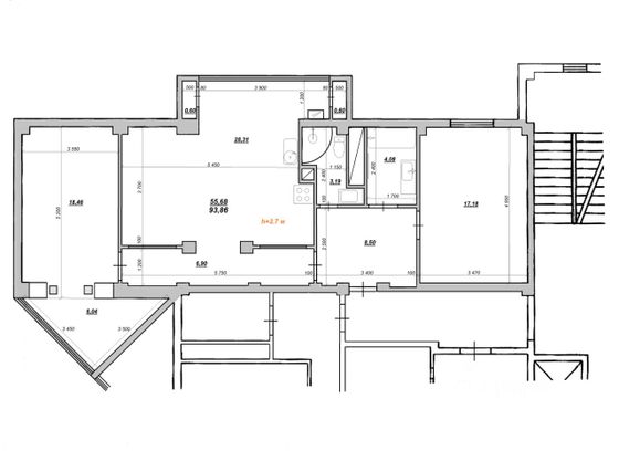 Продажа 3-комнатной квартиры 94 м², 5/9 этаж