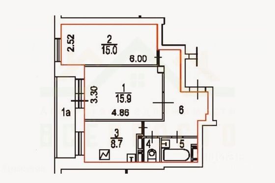 Продажа 2-комнатной квартиры 56 м², 5/17 этаж