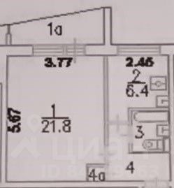 Продажа 1-комнатной квартиры 35,5 м², 5/9 этаж
