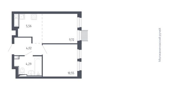 Продажа 2-комнатной квартиры 34,1 м², 11/17 этаж