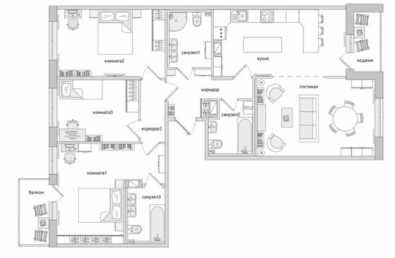 Продажа 4-комнатной квартиры 108,1 м², 12/14 этаж