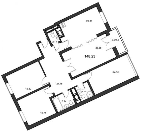 Продажа 4-комнатной квартиры 148,4 м², 23/24 этаж