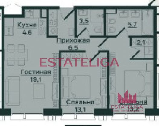 Продажа 3-комнатной квартиры 72 м², 9/17 этаж