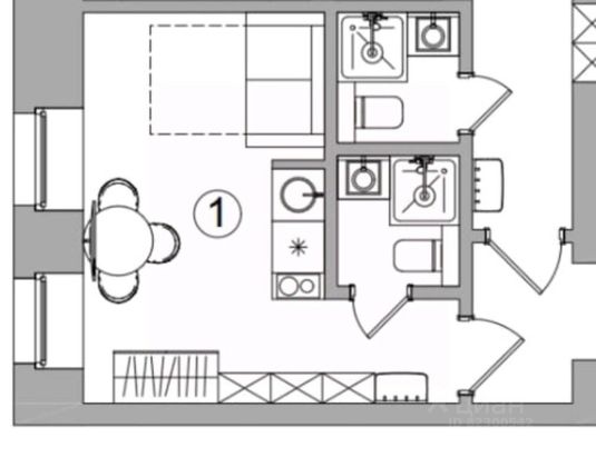 Продажа квартиры-студии 19,6 м², 1/4 этаж