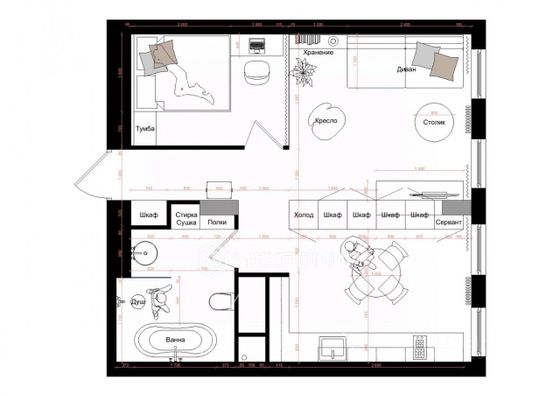 Продажа 1-комнатной квартиры 45 м², 17/17 этаж